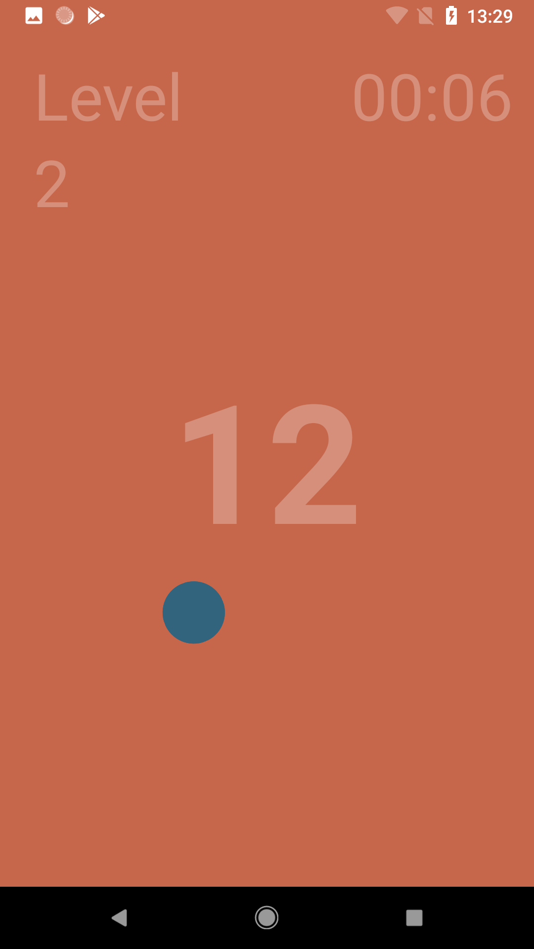 In game - orange background