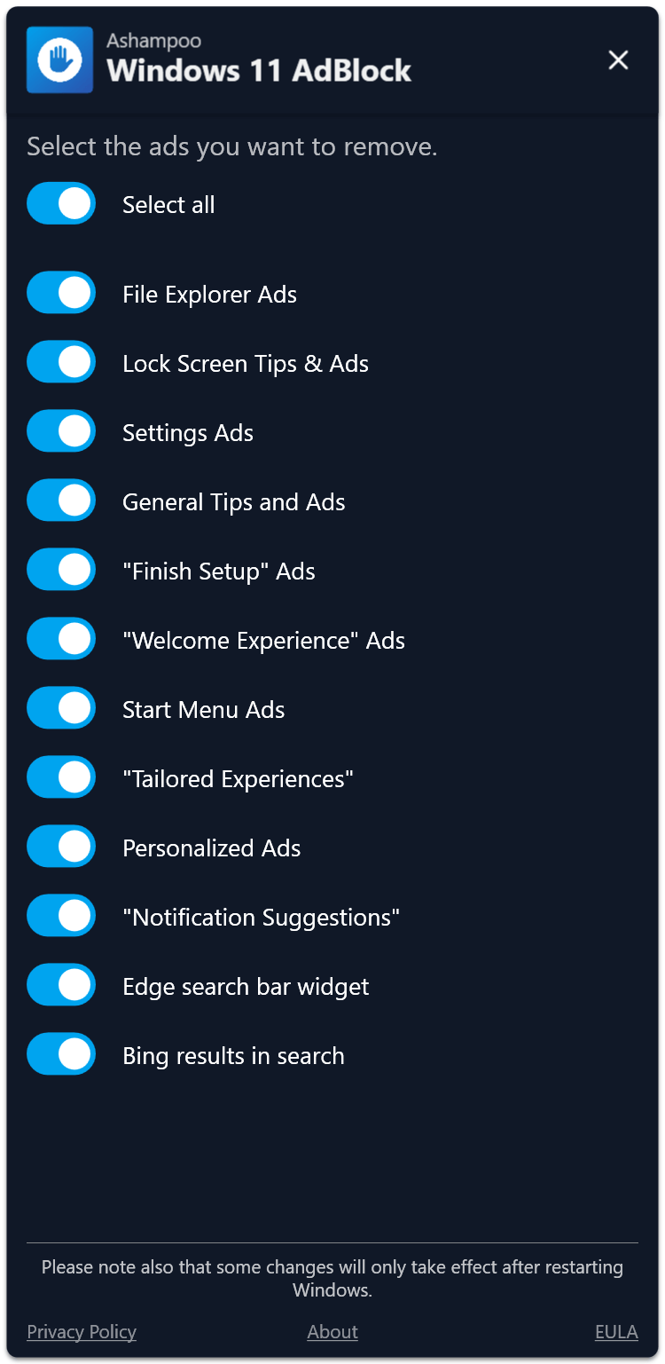 Windows 11 AdBlock